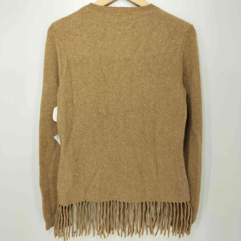 マックスマーラ MAX MARA ウールキャメル フリンジ ニットセーター レディース import:S