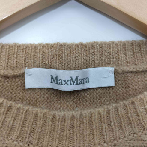 マックスマーラ MAX MARA ウールキャメル フリンジ ニットセーター レディース import:S