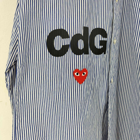 プレイコムデギャルソン PLAY COMME des GARCONS Cdg X Play Blouse Stripe メンズ JPN:XL