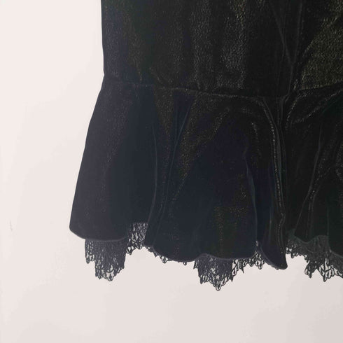 LA TOUR リボンデザイン ラメ ベルベットスカート レディース 9