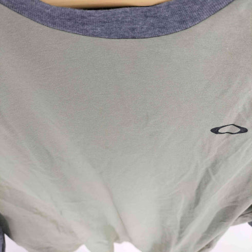 オークリー OAKLEY REGULAR FIT エリプスロゴ プリント バイカラー ラグラン スリーブ カットソー メンズ import:L