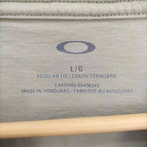 オークリー OAKLEY REGULAR FIT エリプスロゴ プリント バイカラー ラグラン スリーブ カットソー メンズ import:L