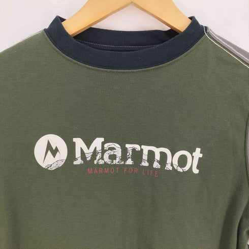マーモット MARMOT ロゴ プリント マルチカラー L/S カットソー ロンT メンズ JPN:S