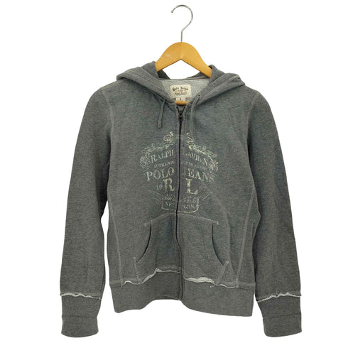 ポロジーンズカンパニーラルフローレン POLO JEANS COMPANY RALPH LAUREN ロゴプリント ジップアップパーカー Y2K レディース import:L