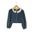 Ba Lei Nv Zhuang 襟レース デニムジャケット レディース import:M