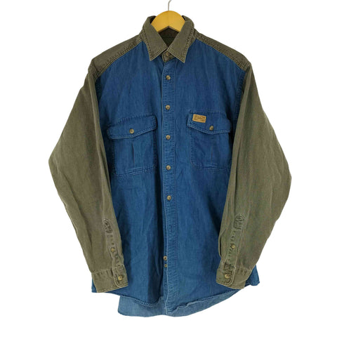 RUFF HEWN 90S コーデュロイ切り替えデニム L/S シャツ メンズ import:M