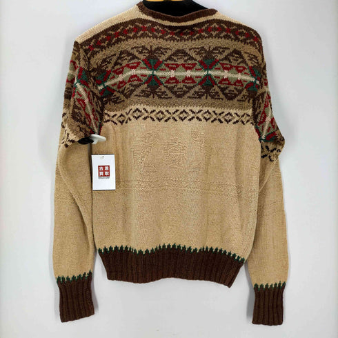 ポロバイラルフローレン Polo by RALPH LAUREN 90S ナイガイ期 総柄 リネン コットン シルク ハンド フェアアイル ニット セーター メンズ