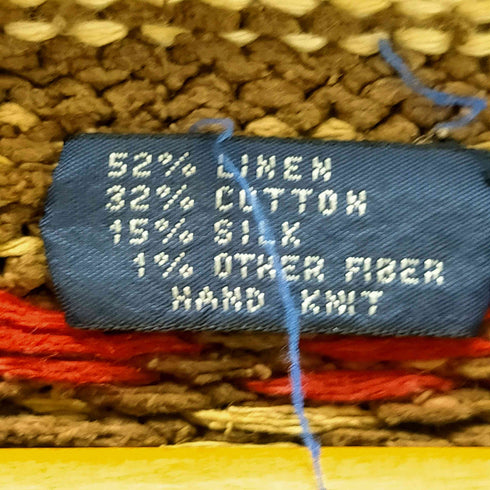 ポロバイラルフローレン Polo by RALPH LAUREN 90S ナイガイ期 総柄 リネン コットン シルク ハンド フェアアイル ニット セーター メンズ