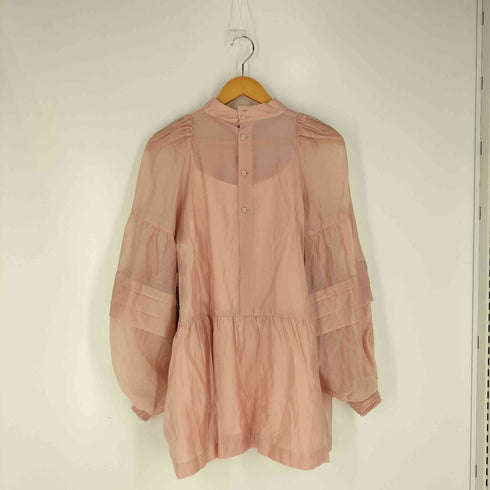 ティアラ Tiara シアーボリュームペプラムブラウス レディース