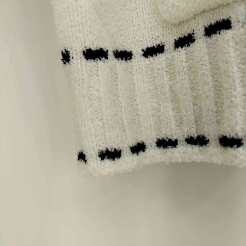 ザラ ZARA ステッチ入りショートスリーブニットジャケット レディース import:L