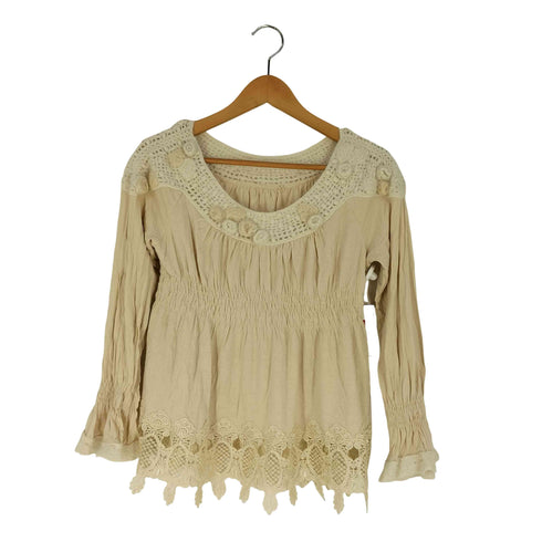 グレースコンチネンタル GRACE CONTINENTAL レース 切替 ギャザーブラウス レディース JPN:36