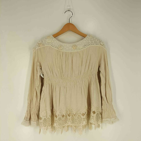 グレースコンチネンタル GRACE CONTINENTAL レース 切替 ギャザーブラウス レディース JPN:36