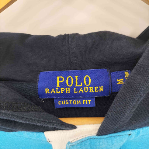 ポロラルフローレン POLO RALPH LAUREN ポニー刺繍 CUSTOM FIT ボーダー ラガー プルオーバーパーカー レディース import:M