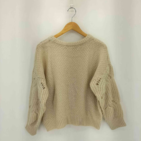 ニコアンド niko and... モヘヤ混 ローゲージクルーネック シャギーニットセーター レディース 3