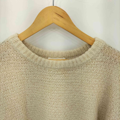 ニコアンド niko and... モヘヤ混 ローゲージクルーネック シャギーニットセーター レディース 3