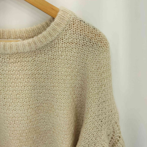 ニコアンド niko and... モヘヤ混 ローゲージクルーネック シャギーニットセーター レディース 3