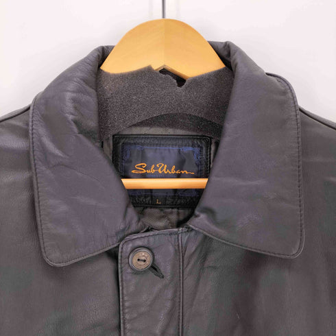 SUB URBAN レザーハーフコート メンズ L