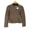 LE VERSEAU PELLE LEATHER レザーノーカラージャケット レディース 38