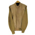 SWEATER EMPORIUM 90S ニット切り替え ドッキング スエード ジップアップレザージャケット メンズ import:L