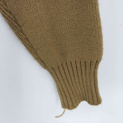 SWEATER EMPORIUM 90S ニット切り替え ドッキング スエード ジップアップレザージャケット メンズ import:L