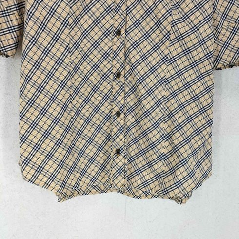 バーバリーブルーレーベル BURBERRY BLUE LABEL ホース刺繍チェック柄S/S シャツ レディース 38