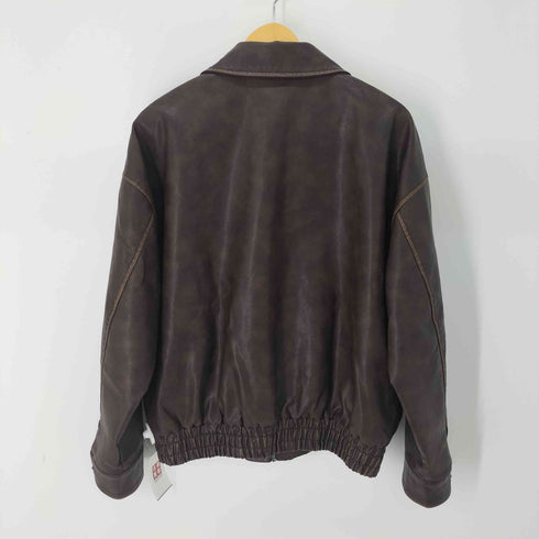Perfect Stranger Washed Maxx PU Bomber Brown レディース import:M