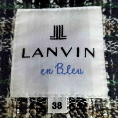 ランバンオンブルー LANVIN en Bleu オープンスリーブ ツイードジャケット レディース JPN:38
