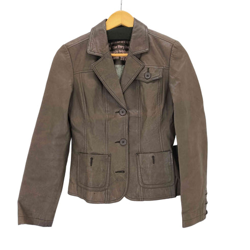 NAFNAF LEATHER レザーテーラードジャケット レディース 38