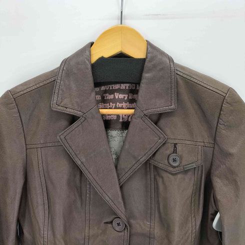 NAFNAF LEATHER レザーテーラードジャケット レディース 38