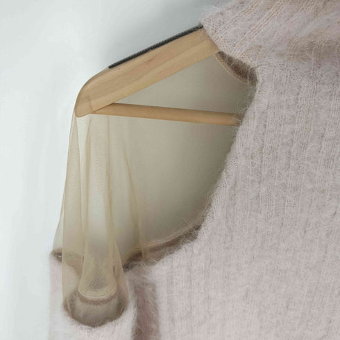 スナイデル snidel シースルー切り替えタートルアンゴラニットOP レディース FREE