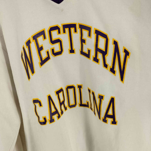 チャンピオン Champion 90S USA製 カレッジプリント Vネックスウェット メンズ import:XL