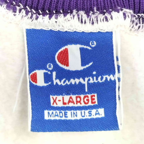 チャンピオン Champion 90S USA製 カレッジプリント Vネックスウェット メンズ import:XL