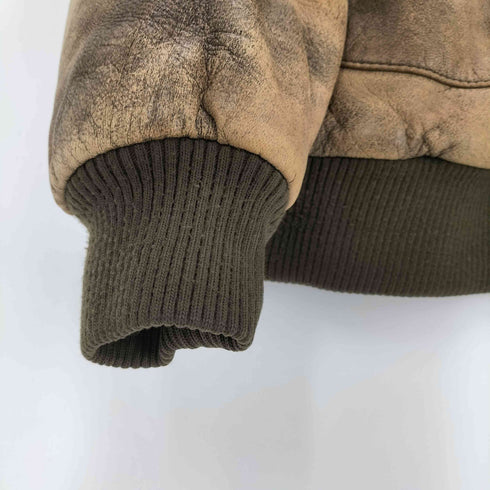 ユーエスアーミー U.S. ARMY GENUINE LEATHER A-2 ワッペンレザーフライトジャケット メンズ L