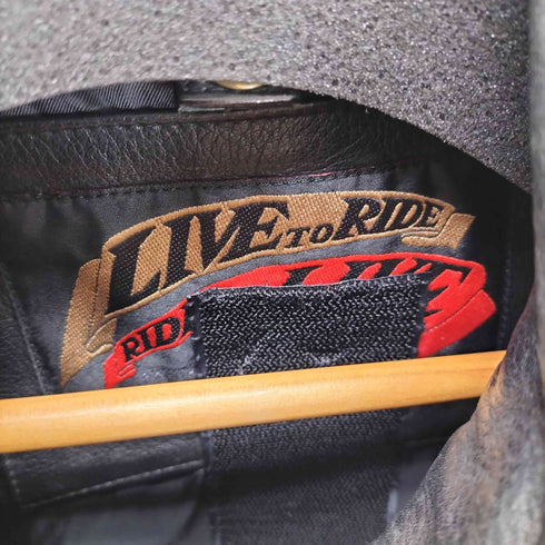 KOMINE LIVE TO RIDE RIDE TO LIVE カウレザーレーシングジャケット メンズ
