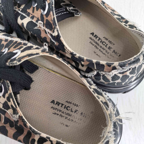 ARTICLE NO. レオパード柄 キャンバス ローカットスニーカー メンズ JPN:25