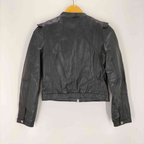 イェッカヴェッカ YECCA VECCA SHEEP SKIN デザインレザージャケット レディース M