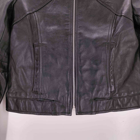 イェッカヴェッカ YECCA VECCA SHEEP SKIN デザインレザージャケット レディース M