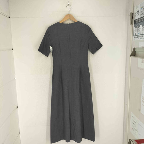 マーガレットハウエル MARGARET HOWELL バックジップ半袖マキシワンピース レディース