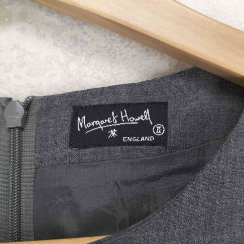 マーガレットハウエル MARGARET HOWELL バックジップ半袖マキシワンピース レディース