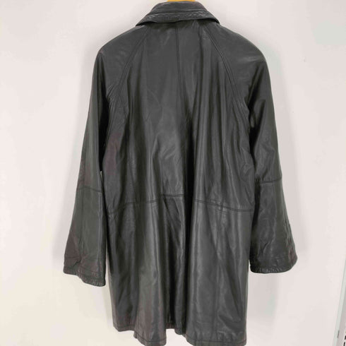 ダブルブレスト レザーハーフコート メンズ