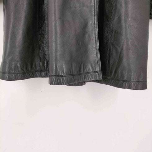 ダブルブレスト レザーハーフコート メンズ