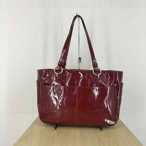 コーチ COACH エナメル シグネチャーハンドバッグ レディース