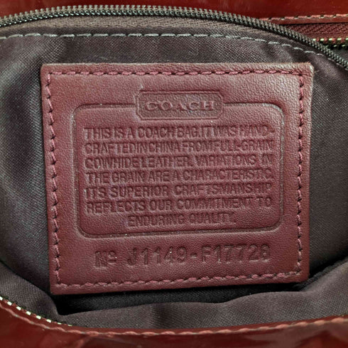 コーチ COACH エナメル シグネチャーハンドバッグ レディース