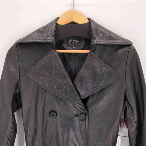 O She オールレザートレンチコート レディース 55