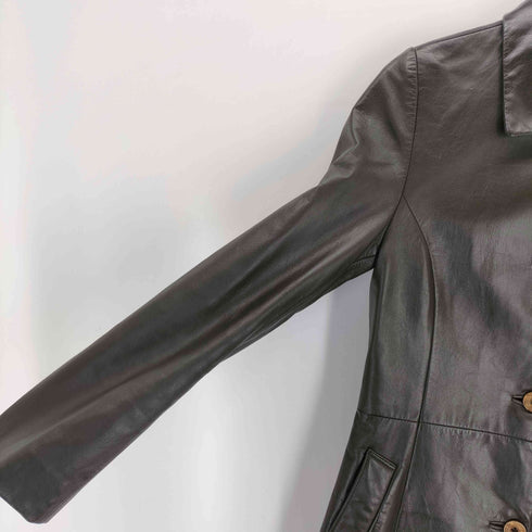 韓国製 カウレザースリムコート レディース 55