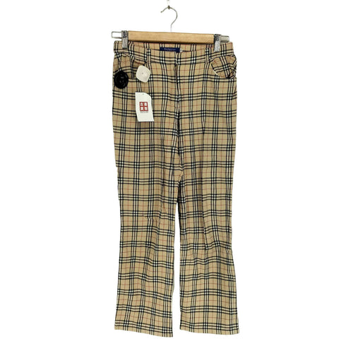 バーバリーブルーレーベル BURBERRY BLUE LABEL ノバチェックセミフレアパンツ レディース 38