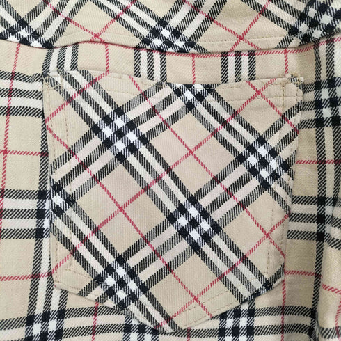バーバリーブルーレーベル BURBERRY BLUE LABEL ノバチェックセミフレアパンツ レディース 38
