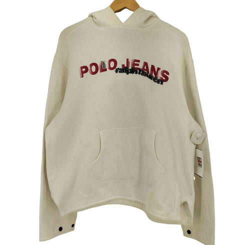 ポロジーンズ RL POLO JEANS CO. ロゴ プリント ワッペン プルオーバーパーカー 短丈 メンズ import:M