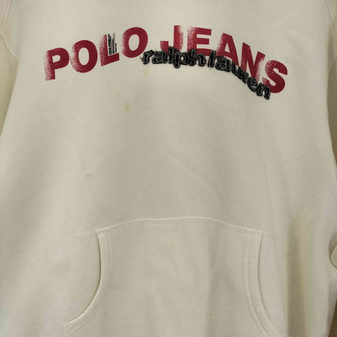 ポロジーンズ RL POLO JEANS CO. ロゴ プリント ワッペン プルオーバーパーカー 短丈 メンズ import:M