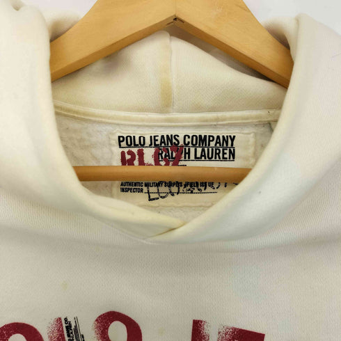 ポロジーンズ RL POLO JEANS CO. ロゴ プリント ワッペン プルオーバーパーカー 短丈 メンズ import:M